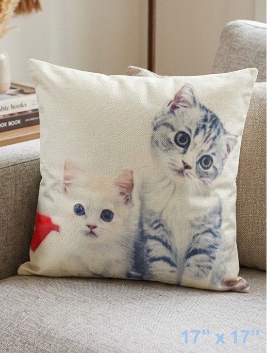 Kittens Print Cushion & Filler